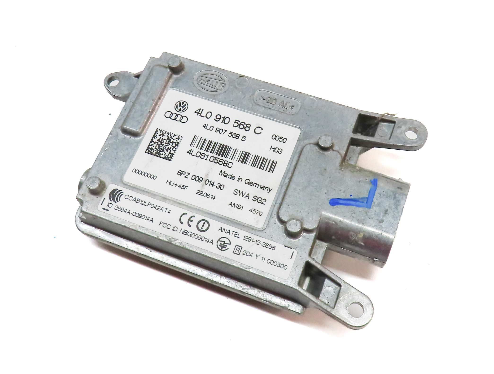 2013-2017 AUDI Q7 (4L 4M) REAR LEFT DRIVER LANE CHANGE BLIND SPOT MODULE (SLAVE) — exact item pictured
